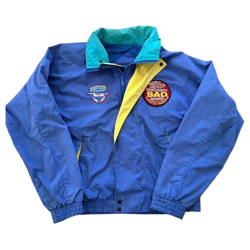 Vtg Academy of Model Aeronautics Mens L‎ Jacket Society Of Aircraft Demolishers